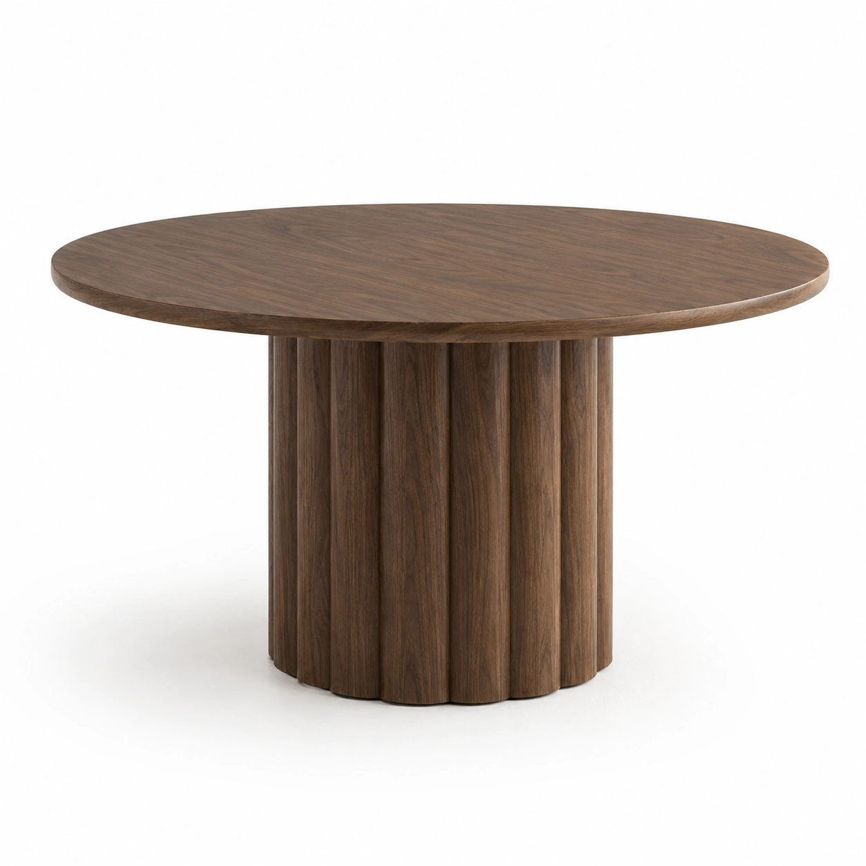 Runder Design-Esstisch-Dunkelbraun-LuxeSelvia